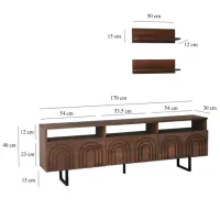 Комплекты ТВ-зона Trendy Helen 40 см x 30 cм x 170 см / Коричневый photo 10