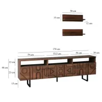 Комплекты ТВ-зона Trendy Aristo 40 см x 30 cм x 170 см / Коричневый photo 10