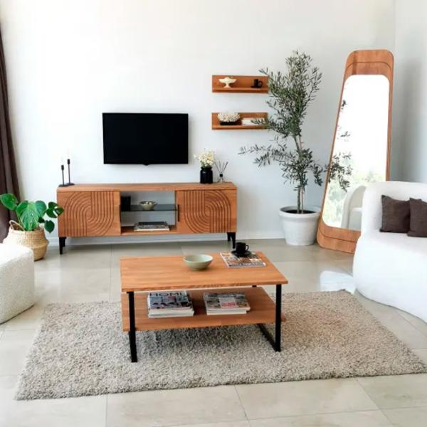 Комплекты ТВ-зона Trendy Lidya 40 см x 30 cм x 150 см / Коричневый photo 5