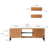 Seturi zona TV Trendy Lidya 40 cm x 30 cm x 150 cm / Brown photo 9