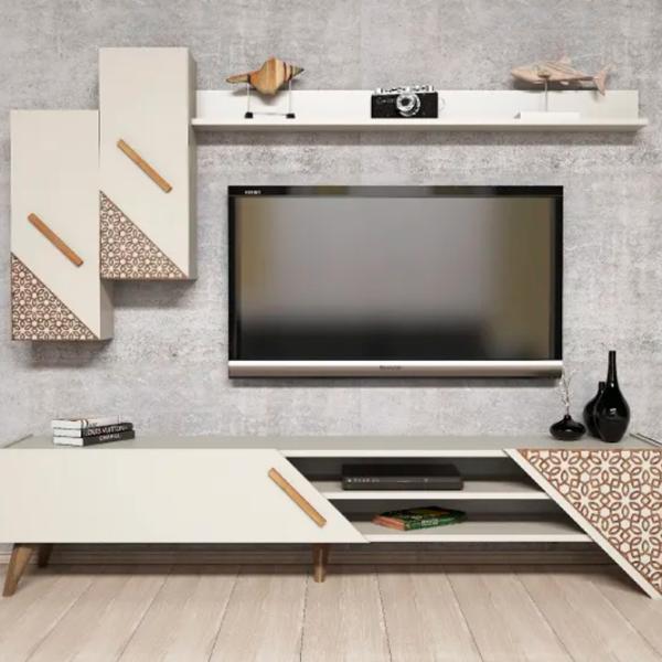 Комплекты ТВ-зона Trendy Beril 40 см x 37 см x 180 см / Кремовый photo 4