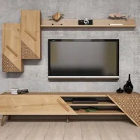 Комплекты ТВ-зона Trendy Beril 40 см x 37 см x 180 см / Дуб Сонома photo 4