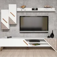 Seturi zona TV Trendy Beril 40 cm x 37 cm x 180 cm / White photo 5