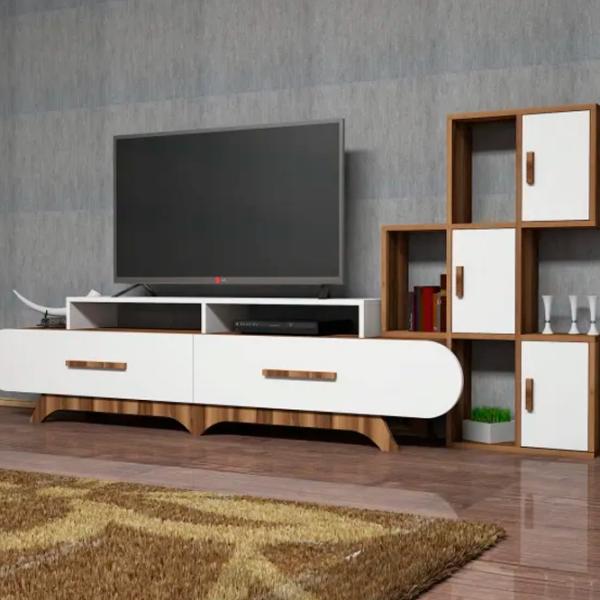 Комплекты ТВ-зона Trendy Flora S 50 см x 36.8 см x 205 см / Белый photo 2