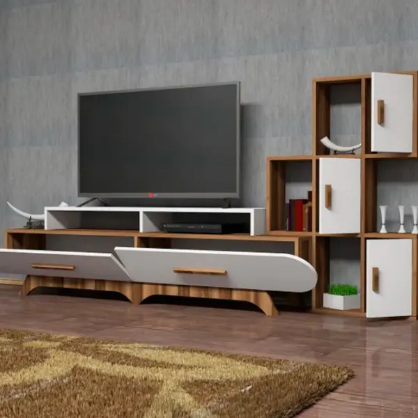 Комплекты ТВ-зона Trendy Flora S 50 см x 36.8 см x 205 см / Белый photo 6