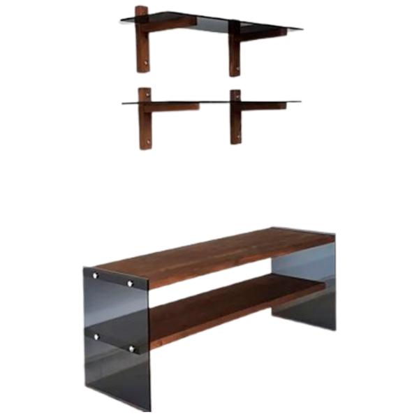 Комплекты ТВ-зона Trendy TV102 45 см x 35 см x 120 см / Коричневый photo 1