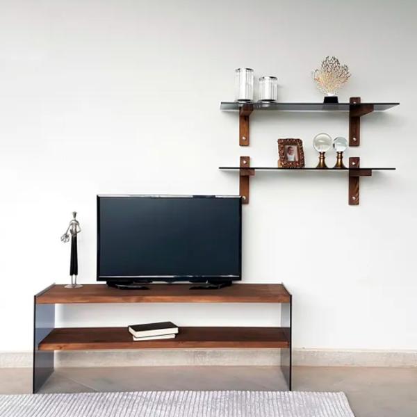 Комплекты ТВ-зона Trendy TV102 45 см x 35 см x 120 см / Коричневый photo 2