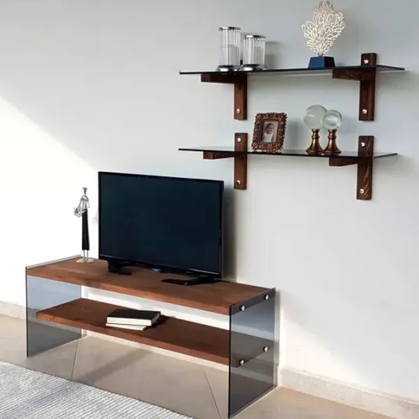 Комплекты ТВ-зона Trendy TV102 45 см x 35 см x 120 см / Коричневый photo 3