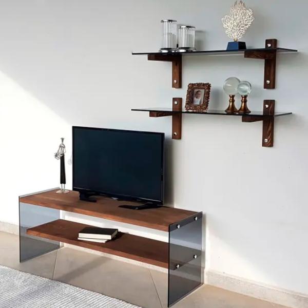 Комплекты ТВ-зона Trendy TV102 45 см x 35 см x 120 см / Коричневый photo 3