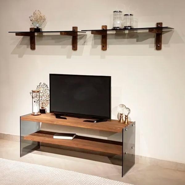 Комплекты ТВ-зона Trendy TV102 45 см x 35 см x 120 см / Коричневый photo 5