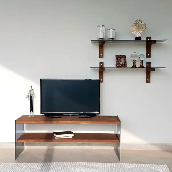 Комплекты ТВ-зона Trendy TV102 45 см x 35 см x 120 см / Коричневый photo 6
