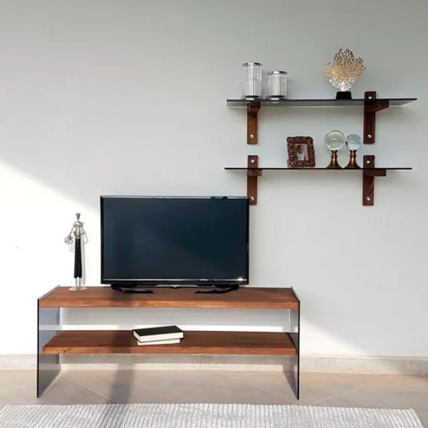 Комплекты ТВ-зона Trendy TV102 45 см x 35 см x 120 см / Коричневый photo 6