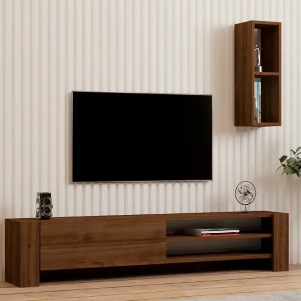 Seturi zona TV Trendy Naz 33 cm x 26.8 cm x 160 cm / Brown photo 2