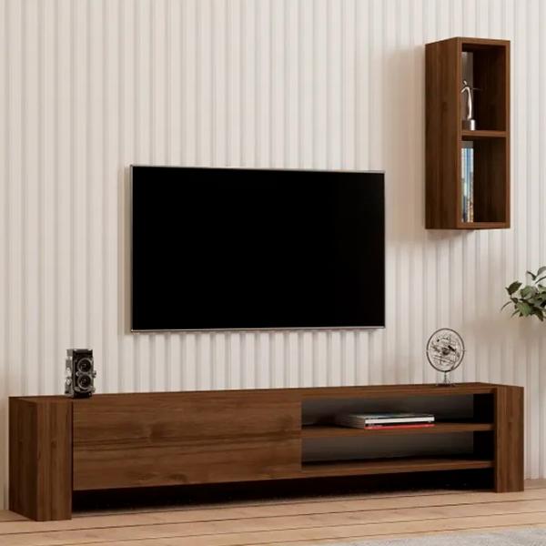 Seturi zona TV Trendy Naz 33 cm x 26.8 cm x 160 cm / Brown photo 2