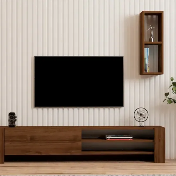 Seturi zona TV Trendy Naz 33 cm x 26.8 cm x 160 cm / Brown photo 3
