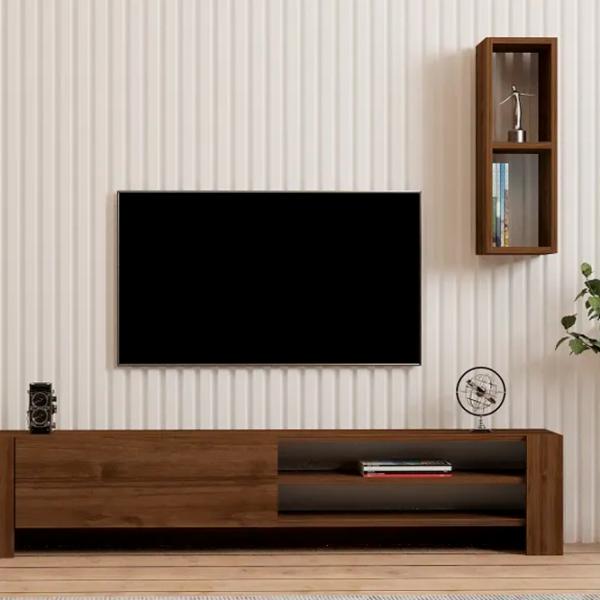 Seturi zona TV Trendy Naz 33 cm x 26.8 cm x 160 cm / Brown photo 3