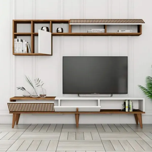 Seturi zona TV Trendy Milan 40 cm x 35 cm x 180 cm / White photo 3