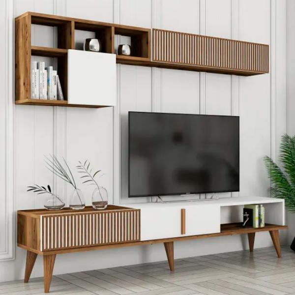 Seturi zona TV Trendy Milan 40 cm x 35 cm x 180 cm / White photo 5