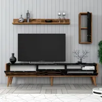 Seturi zona TV Trendy Valensiya 35 cm x 45 cm x 180 cm / Black photo 3