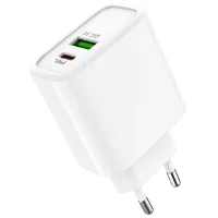 Încărcător de rețea XPower PD + USB QC3.0 2 A / White