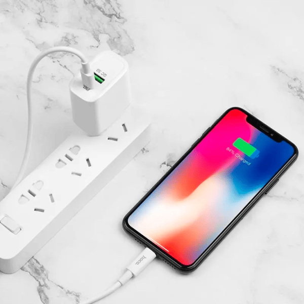 Încărcător de rețea XPower PD + USB QC3.0 2 A / White photo 3