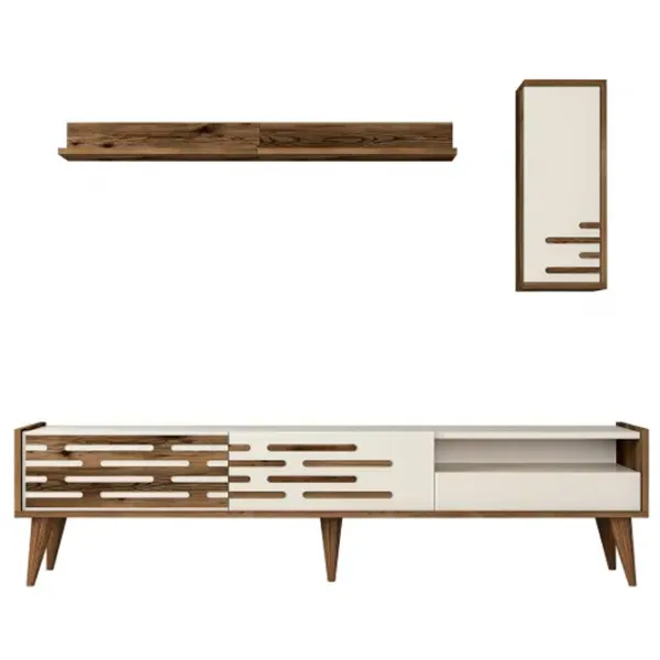 Комплекты ТВ-зона Trendy Valensiya 35 см x 45 см x 180 см / Кремовый photo 1