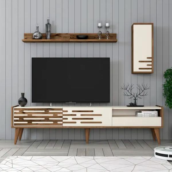 Комплекты ТВ-зона Trendy Valensiya 35 см x 45 см x 180 см / Кремовый photo 2
