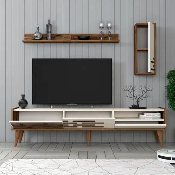 Комплекты ТВ-зона Trendy Valensiya 35 см x 45 см x 180 см / Кремовый photo 3