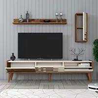 Seturi zona TV Trendy Valensiya 35 cm x 45 cm x 180 cm / Cream photo 3