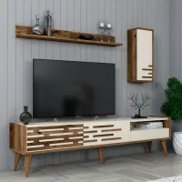 Seturi zona TV Trendy Valensiya 35 cm x 45 cm x 180 cm / Cream photo 4