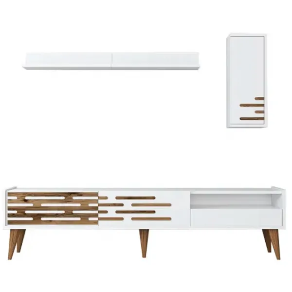 Seturi zona TV Trendy Valensiya 35 cm x 45 cm x 180 cm / White photo 1