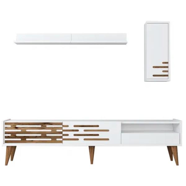 Seturi zona TV Trendy Valensiya 35 cm x 45 cm x 180 cm / White photo 1