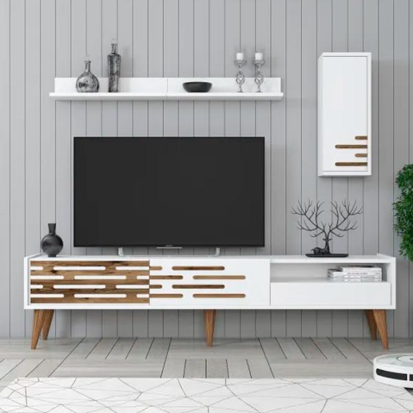 Seturi zona TV Trendy Valensiya 35 cm x 45 cm x 180 cm / White photo 2