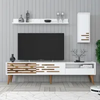 Seturi zona TV Trendy Valensiya 35 cm x 45 cm x 180 cm / White photo 2