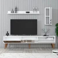 Seturi zona TV Trendy Valensiya 35 cm x 45 cm x 180 cm / White photo 3