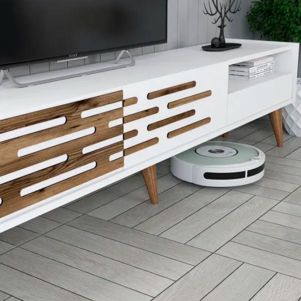 Seturi zona TV Trendy Valensiya 35 cm x 45 cm x 180 cm / White photo 4