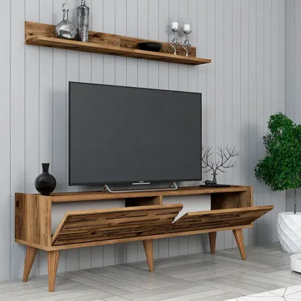 Комплекты ТВ-зона Trendy Valensiya 35 см x 45 см x 140 см / Коричневый photo 4