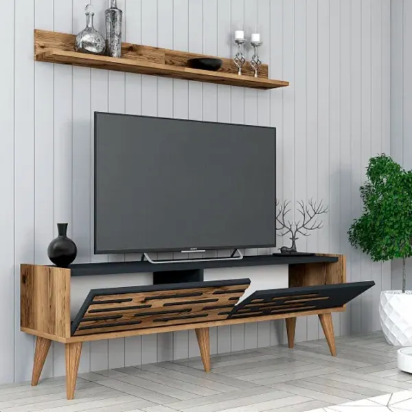 Комплекты ТВ-зона Trendy Valensiya 35 см x 45 см x 140 см / Antracit photo 4