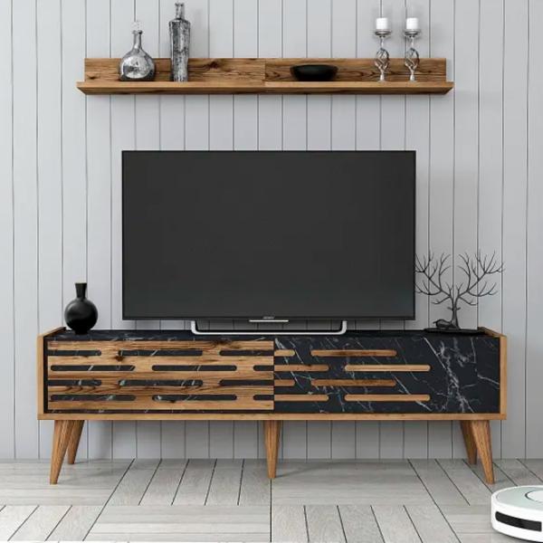Seturi zona TV Trendy Valensiya 35 cm x 45 cm x 140 cm / Antracit photo 2