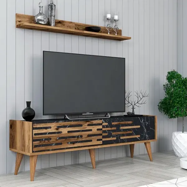 Seturi zona TV Trendy Valensiya 35 cm x 45 cm x 140 cm / Antracit photo 3
