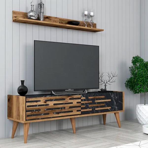 Seturi zona TV Trendy Valensiya 35 cm x 45 cm x 140 cm / Antracit photo 3
