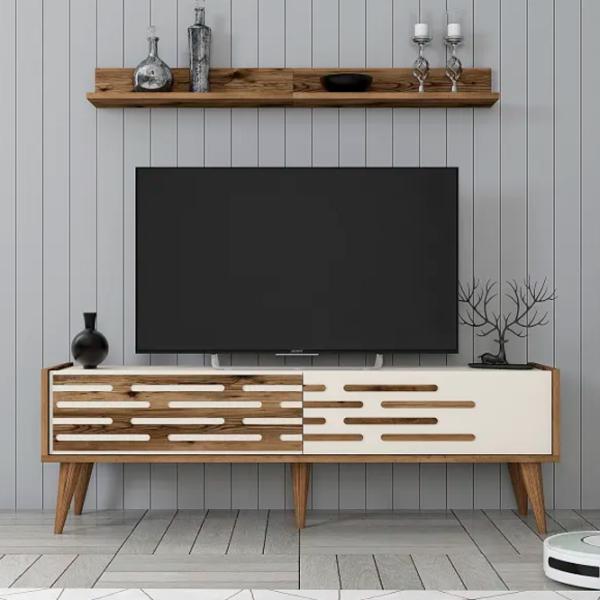 Комплекты ТВ-зона Trendy Valensiya 35 см x 45 см x 140 см / Кремовый photo 2