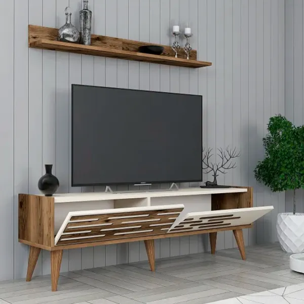 Комплекты ТВ-зона Trendy Valensiya 35 см x 45 см x 140 см / Кремовый photo 4