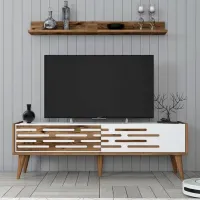 Seturi zona TV Trendy Valensiya 35 cm x 45 cm x 140 cm / White photo 2