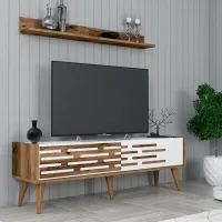 Seturi zona TV Trendy Valensiya 35 cm x 45 cm x 140 cm / White photo 3
