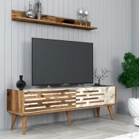 Seturi zona TV Trendy Valensiya 35 cm x 45 cm x 140 cm / White photo 3