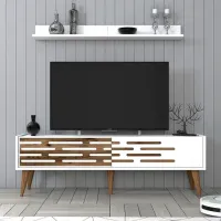 Seturi zona TV Trendy Valensiya 35 cm x 45 cm x 140 cm / White photo 2