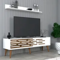 Seturi zona TV Trendy Valensiya 35 cm x 45 cm x 140 cm / White photo 3
