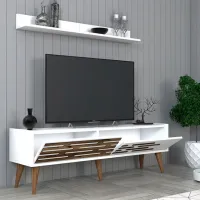 Seturi zona TV Trendy Valensiya 35 cm x 45 cm x 140 cm / White photo 4