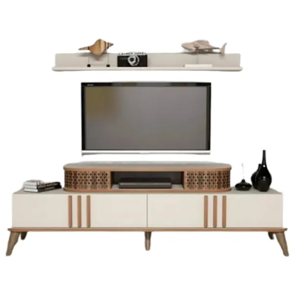 Комплекты ТВ-зона Trendy Eylul 51.6 см x 39 см x 168 см / Кремовый photo 1